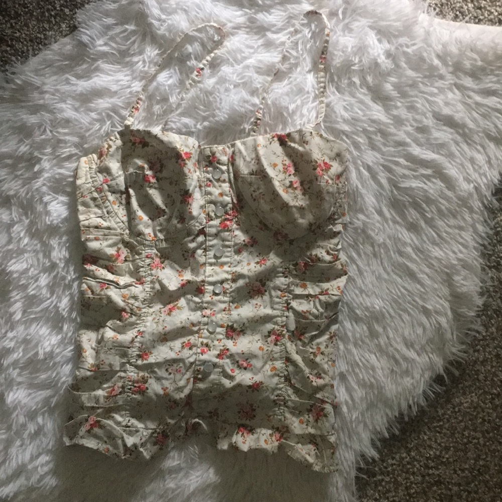 Adorable floral corset type top
